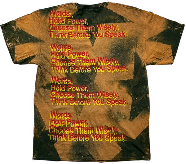 Words Hold Power Bleached Tee (Size Large)