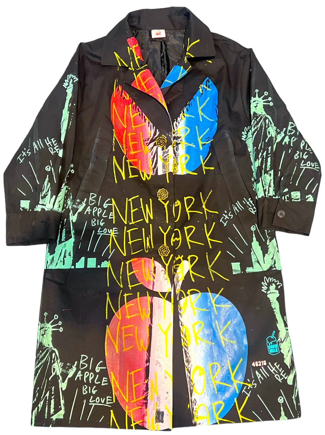 Big Apple Big Love Custom Trench Coat (Size Large)