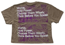 Load image into Gallery viewer, Words Hold Power Crop Top (Size Small)
