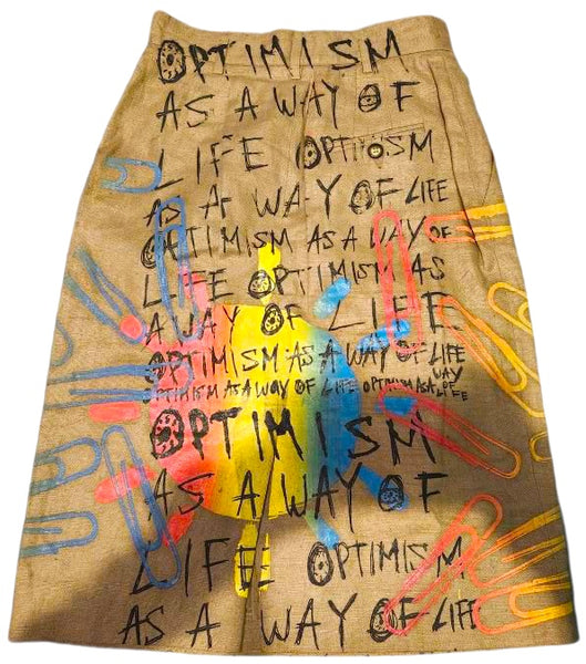 Optimism As A Way Of Life Skirt (Size Women's 6)