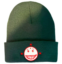 Load image into Gallery viewer, Snow Milk Embroidered Beanie (Forrest Green)
