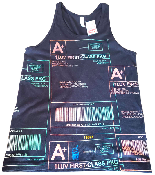 Positive Shipping Label Tank (Size Large)