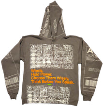 Load image into Gallery viewer, Words Hold Power Hoodie (Size Medium)
