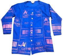 Load image into Gallery viewer, Positive Shipping Label Button Up Sweatshirt (Size Small)
