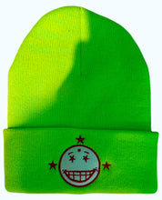 Load image into Gallery viewer, Snow Milk Embroidered Beanie (Florescent Green)
