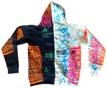 Load image into Gallery viewer, Positive Shipping Label Split Color Tie Dye Hoodie (Size XL)
