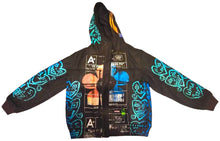 Load image into Gallery viewer, Positive Shipping Label Zip Up Hoodie Coat (Size Medium)
