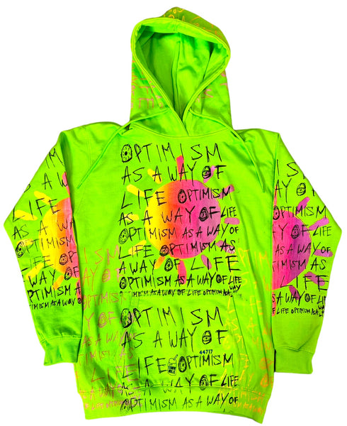 Optimism As A Way Of Life Hoodie (Size Large)