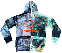 Load image into Gallery viewer, Snow Milk Kindness Tie Dye Split Color Hoodie (Size L)
