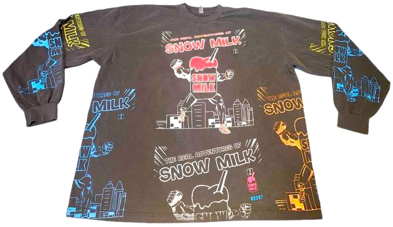 Snow Milk Comic Book 6.5oz Long Sleeve (Size 2XL)