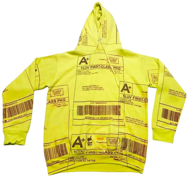 Positive Shipping Label Hoodie (Size Small)