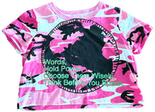 Load image into Gallery viewer, Words Hold Power Crop Top Tee (Size XS)
