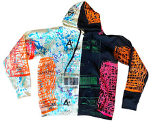 Load image into Gallery viewer, Positive Shipping Label Split Color Tie Dye Hoodie (Size XL)
