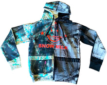 Load image into Gallery viewer, Snow Milk Kindness Tie Dye Split Color Hoodie (Size L)
