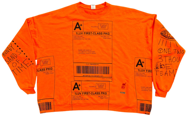 Positive Shipping Label Crewneck (Size 4XL)