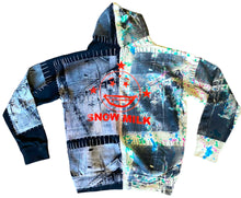 Load image into Gallery viewer, Snow Milk Kindness Tie Dye Split Color Hoodie (Size XL)
