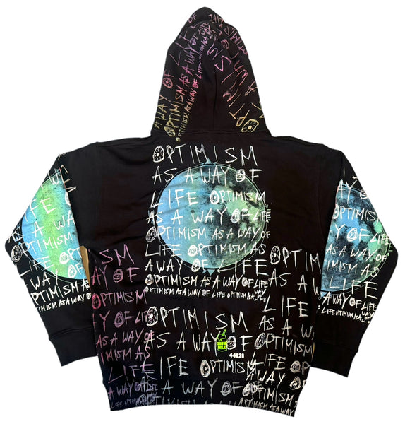 Optimism As A Way Of Life Hoodie (Size Large)