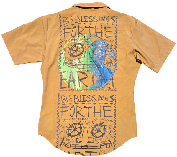 Earth Blessings US Navy Button Up Tee (Size Medium)