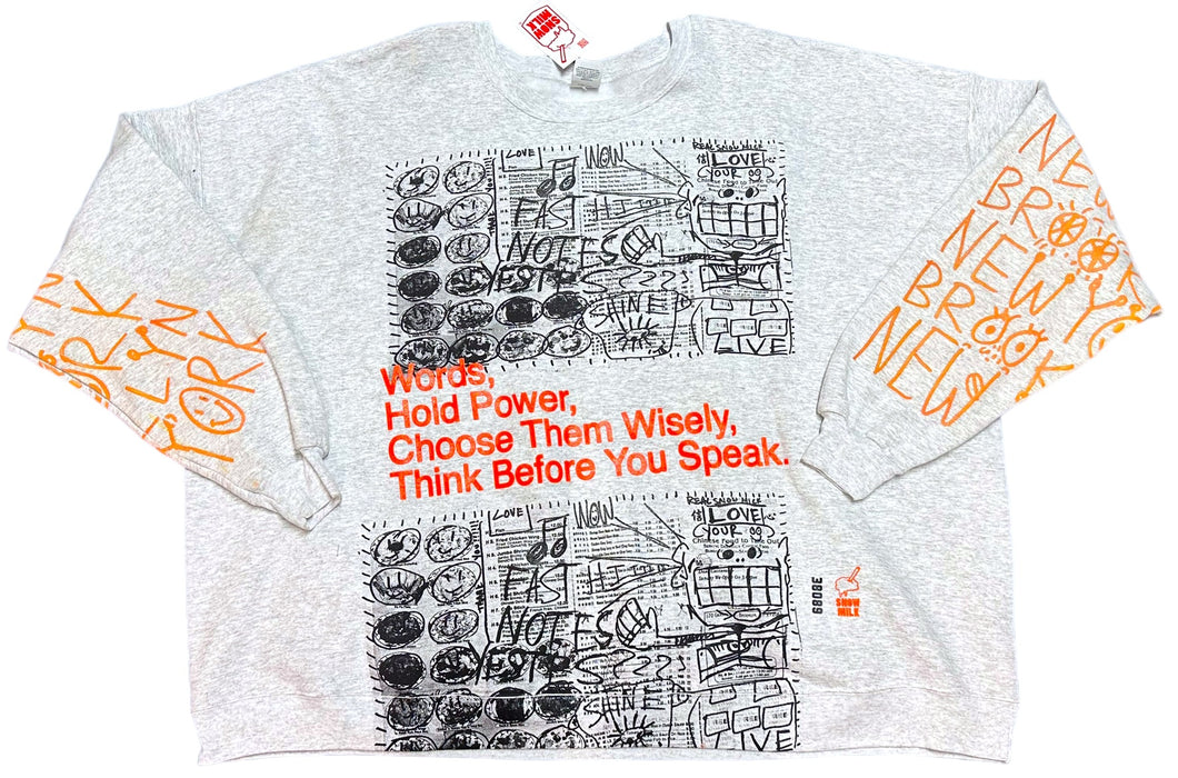 Words Hold Power Crewneck (Size 5XL)