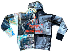 Load image into Gallery viewer, Snow Milk Kindness Tie Dye Split Color Hoodie (Size XL)
