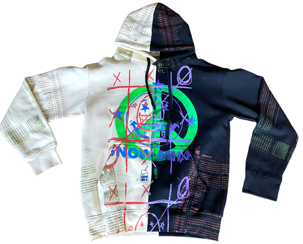 World Peace Split Color Hoodie (Size Small)