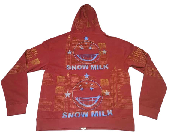 Snow Milk Kindness Zip Up Hoodie (Size 2XL)