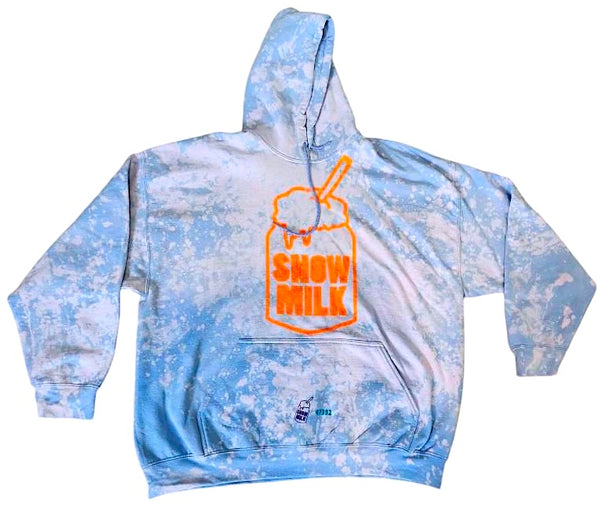 Snow Milk Classic Logo Bleached Hoodie (Size 2XL)