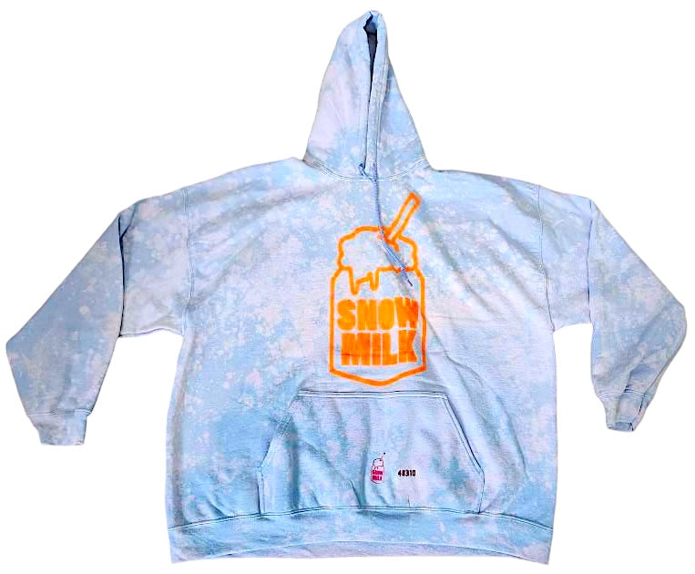 Snow Milk Classic Logo Bleached Hoodie (Size 3XL)