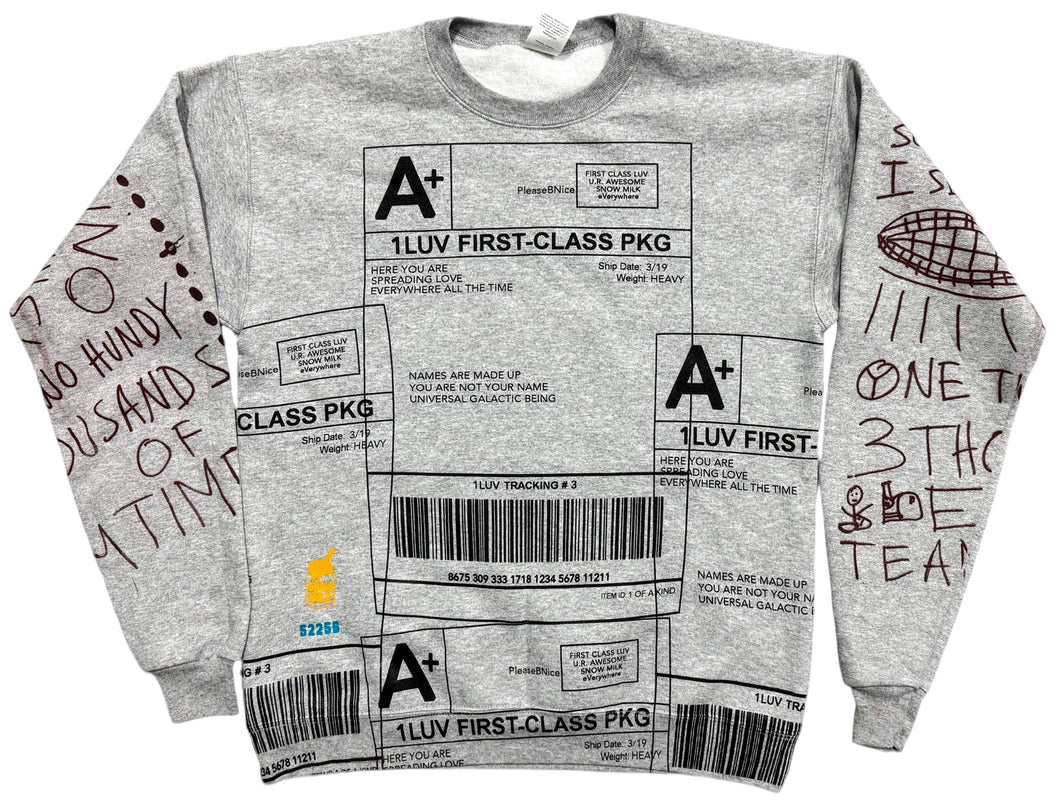 Positive Shipping Label Crewneck (Size Small)