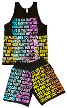 Load image into Gallery viewer, Life Is The Painting You Paint Tank Top &amp; Shorts Set (Size Large)
