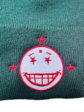 Load image into Gallery viewer, Snow Milk Embroidered Beanie (Forrest Green)
