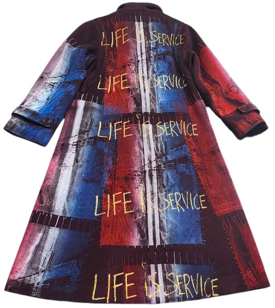 Life Is Service Custom Overcoat (Size Medium)