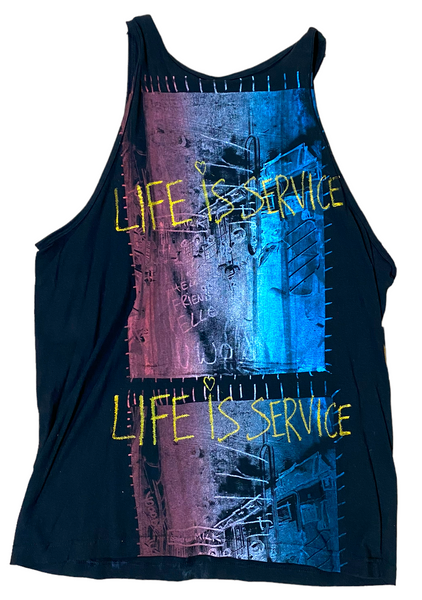 Life Is Service Train Photo Tank Top (Size XL)