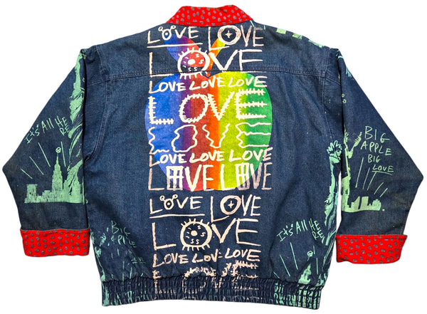 Love Love Love Vintage Denim Jacket (Size Large)