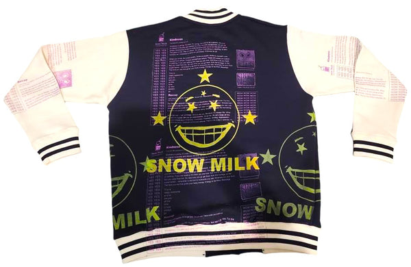 Snow Milk Kindness Varsity Jacket (Size Large)