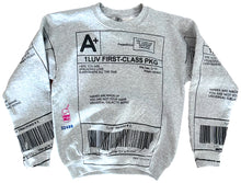 Load image into Gallery viewer, Positive Shipping Label Crewneck (Size Youth Small)
