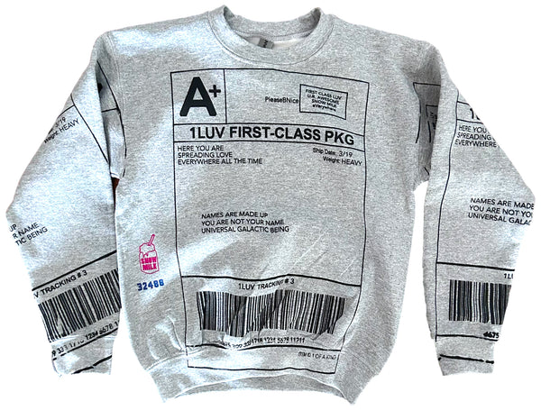 Positive Shipping Label Crewneck (Size Youth Small)