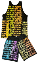 Load image into Gallery viewer, Life Is The Painting You Paint Tank Top &amp; Shorts Set (Size Large)
