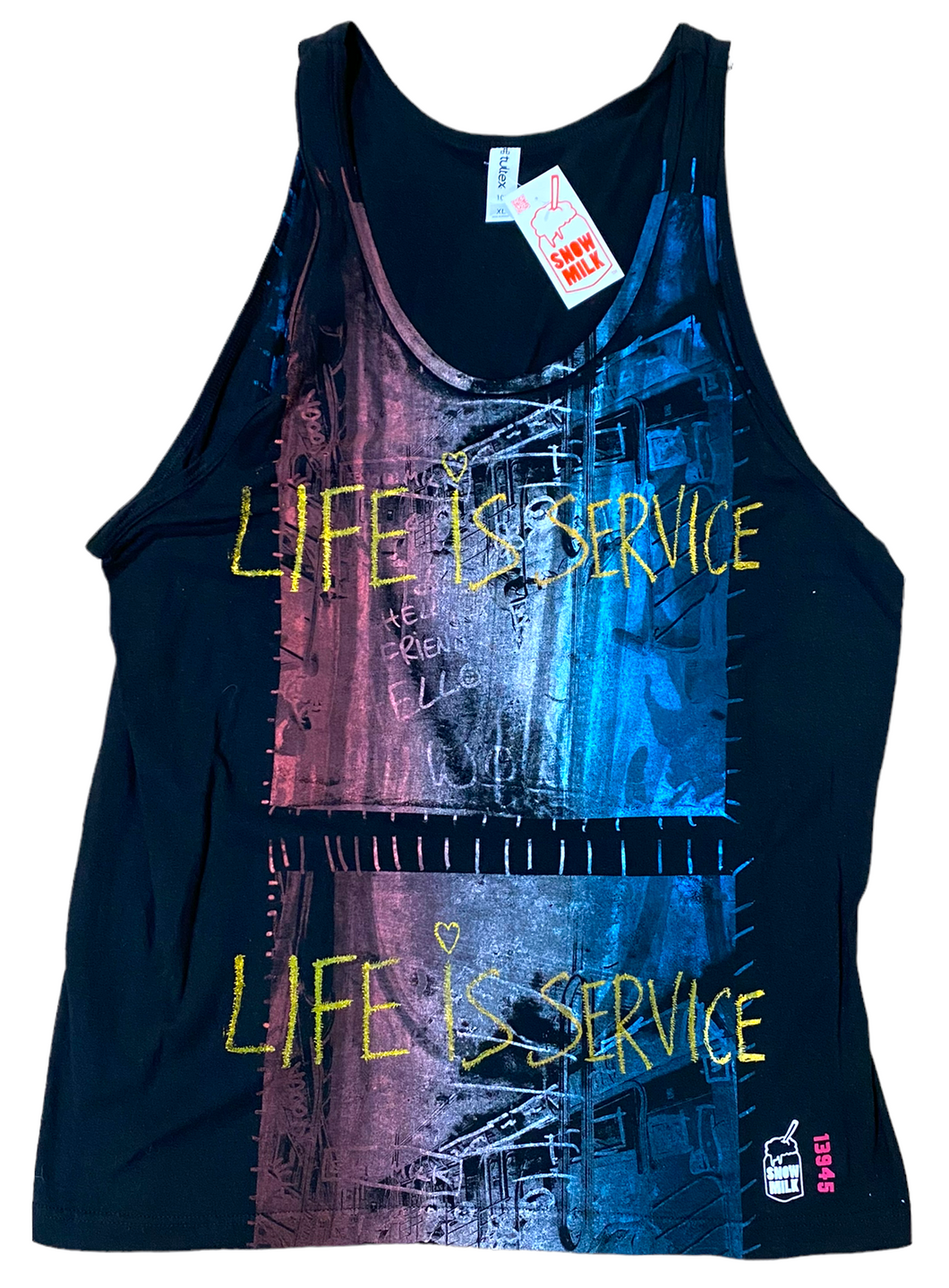 Life Is Service Train Photo Tank Top (Size XL)