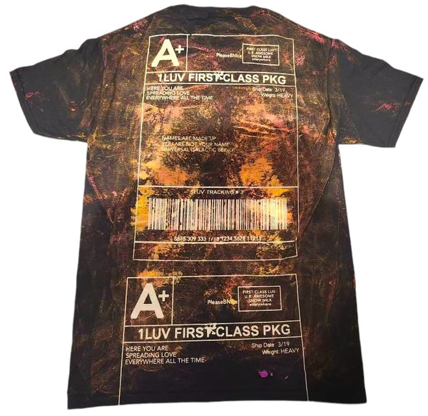 Positive Shipping Label Splatter Tee (Size Small)