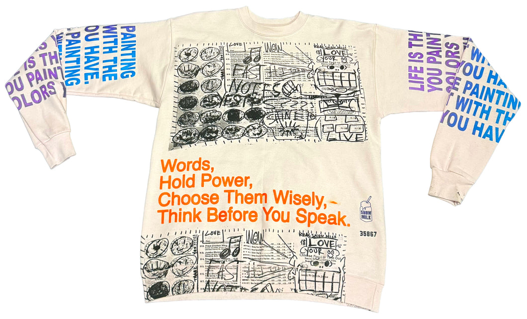 Words Hold Power Crewneck (Size S)