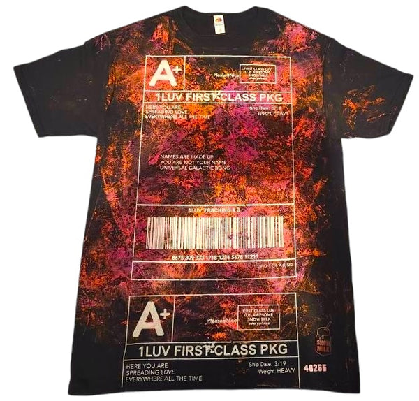 Positive Shipping Label Splatter Tee (Size Small)