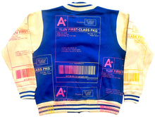 Load image into Gallery viewer, Positive Shipping Label Varsity Jacket (Size Large)
