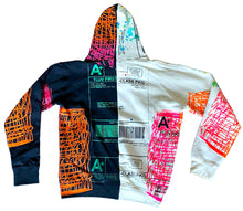 Load image into Gallery viewer, Positive Shipping Label Split Color Tie Dye Hoodie (Size XL)
