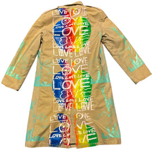 Load image into Gallery viewer, Love Love Love Custom Trench Coat (Size Medium)
