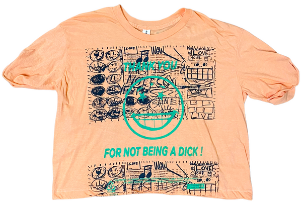 Thank You For Not Being A Dick Crop Top (Size XL)