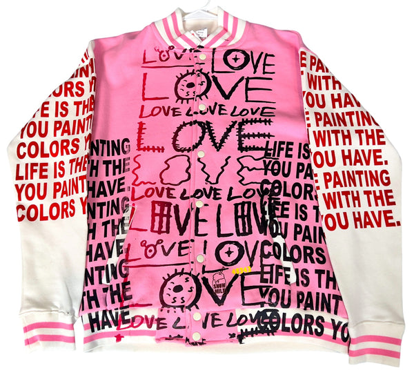 Love Love Love Varsity Jacket (Size Large)