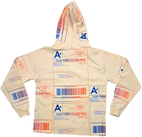 Positive Shipping Label 12oz Hoodie (Size Medium)