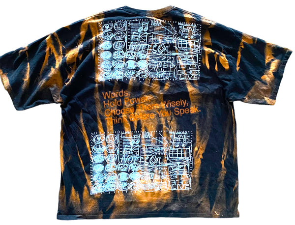 Words Hold Power Bleached Tee (Size 5XL)