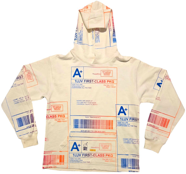 Positive Shipping Label 12oz Hoodie (Size Medium)